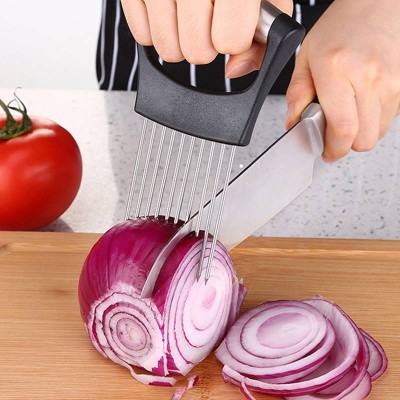 Onion Fork Stainless Steel Fork Vegetable Slicer Tomato Cutter Easy Cut Metal Meat Needle Easy To Clean Kitchen Accessories